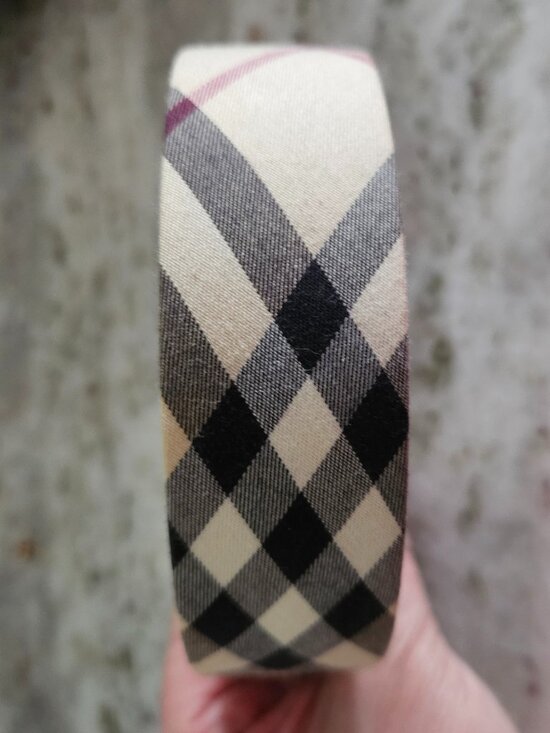 RARE VINTAGE AUTHENTIC BURBERRY CLASSIC NOVA CHECK PLAID HEADBAND HAIR TIE WRAP main image 5